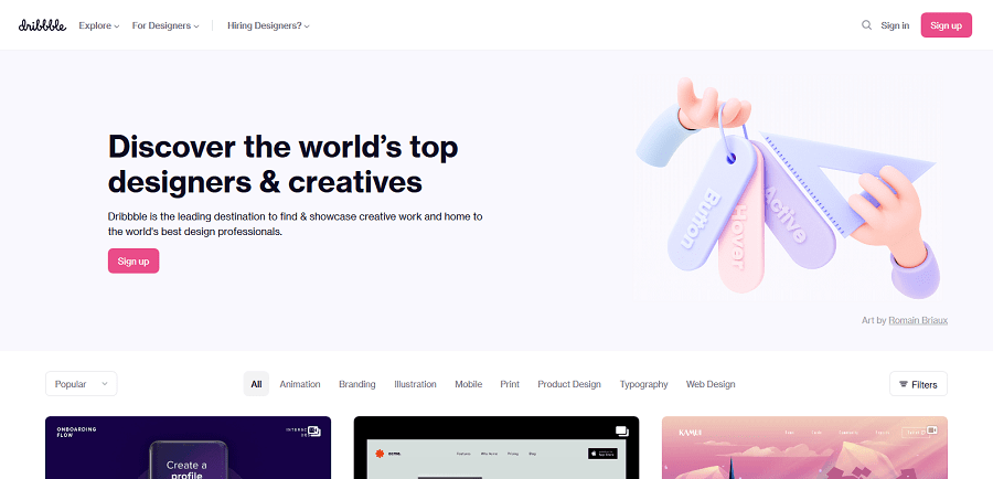 سایت Dribbble.com