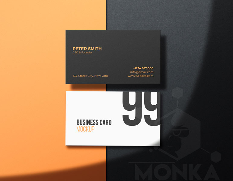 Corporate clean business card mockup