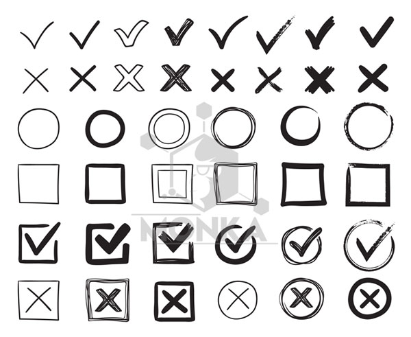 doodle check marks