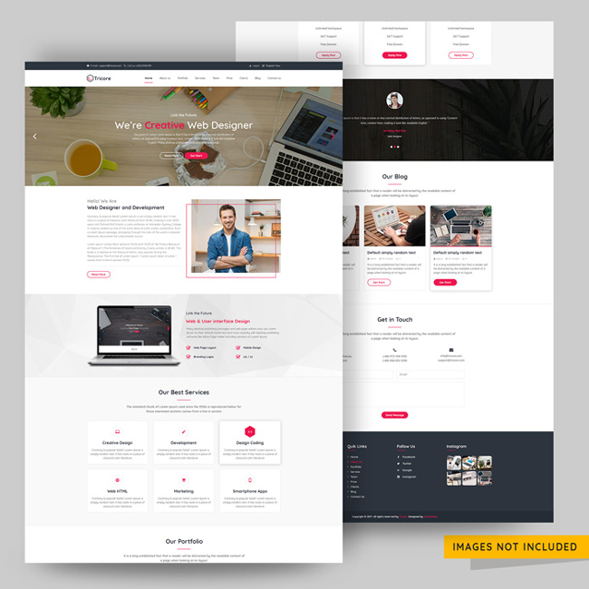 website template agency psd