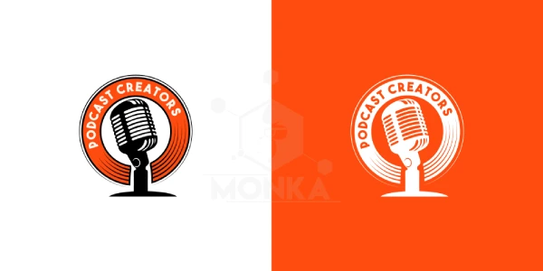 مجموعه لوگوی پادکست podcast logo design