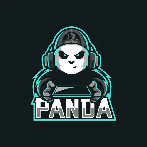 وکتور لوگوی esport با طرح پاندا