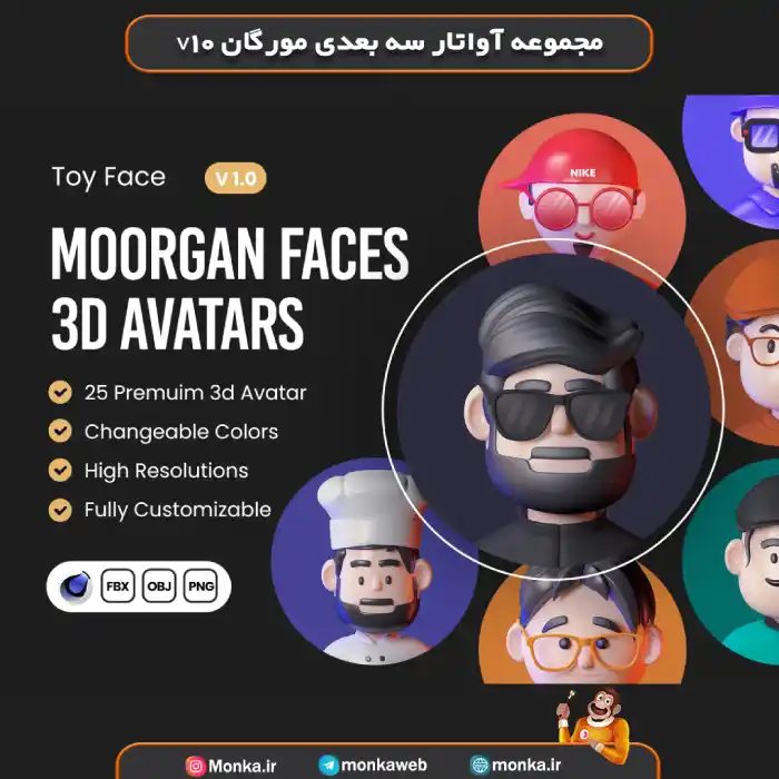 مجموعه آواتار سه بعدی مورگان v10
